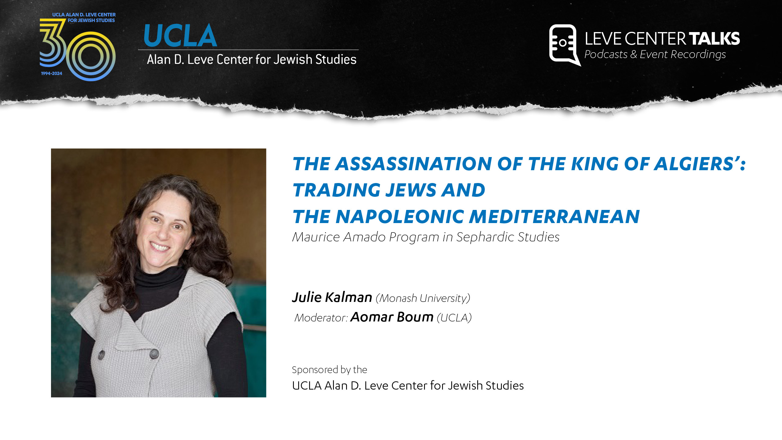 The Assassination of the King of Algiers: Trading Jews & the Napoleonic Mediterranean