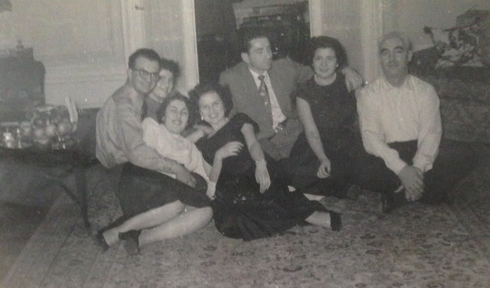 Al on leave over New Years Eve at the Stock's apartment in NYC in December 1952. Al and Rose are on the far left.